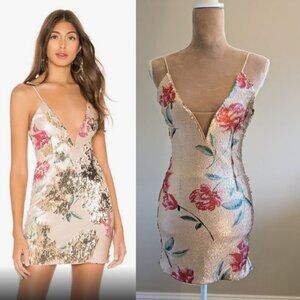 NEW NBD Sequin Floral Sexy Mini Dress